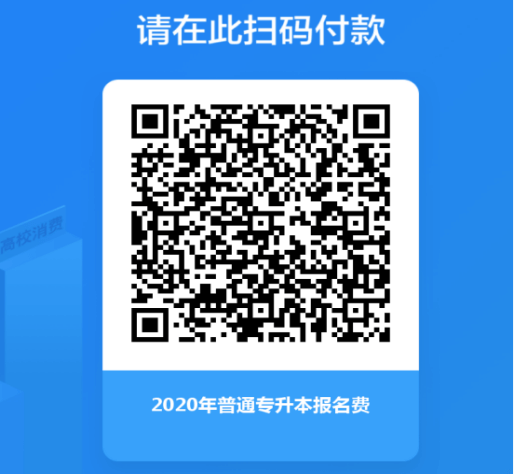 2020年武汉体育学院体育科技学院专升本学费缴费二维码